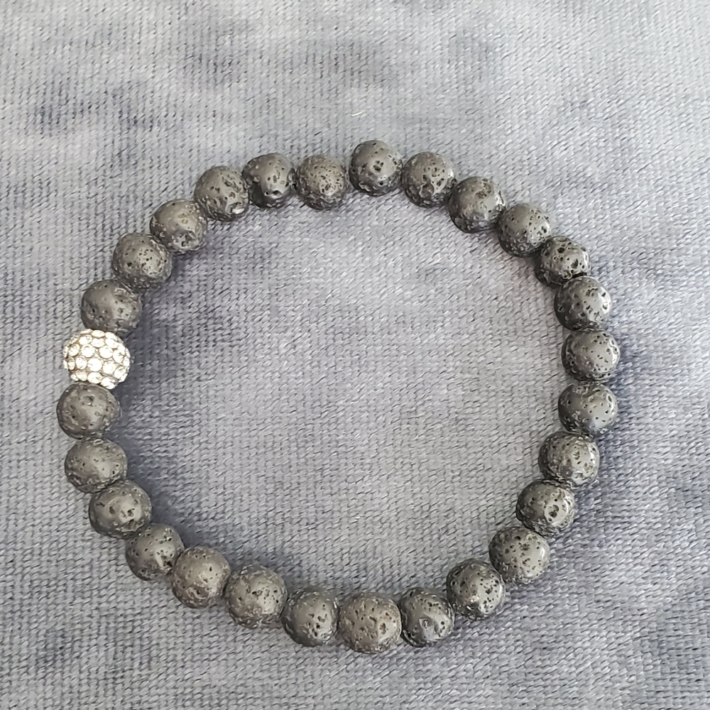 Mizuki Volcanic Rock & Crystal Bracelet